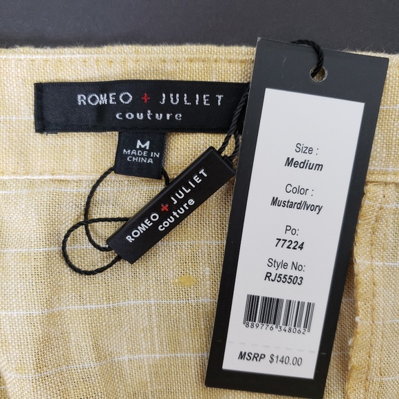 ROMEO & JULIET COUTURE yellow jumpsuit | NWT - Picture 4 of 8